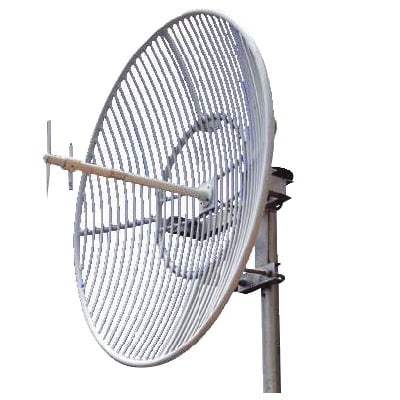 CRO-GP0809-23 Antena Parabólica de Rejilla | 824-960 MHz | 23 dBi de Ganancia | Cubre muy bien la Banda 5 (850 MHz) Celular. Antena Donadora que se utiliza para los amplificadores de señal celular para cubrir comunidades alejadas.