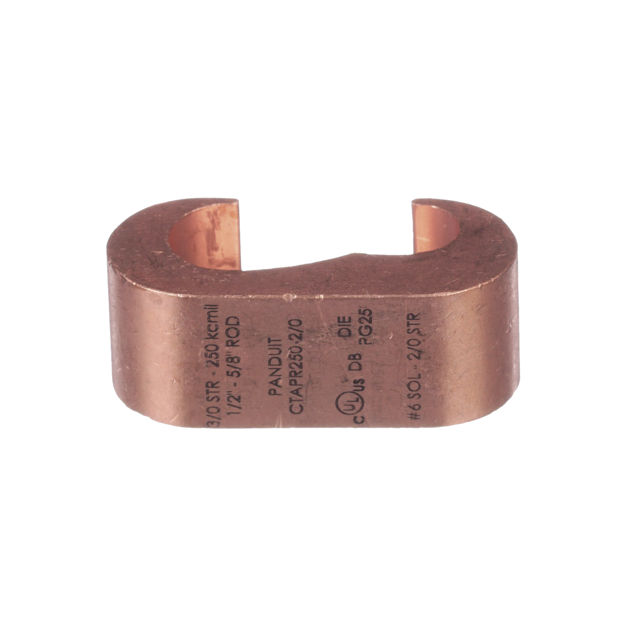 CTAPR2/0-2-L Conector de compresión a tierra de cobre Panduit CTAPR2/0-2-L, 1Pz