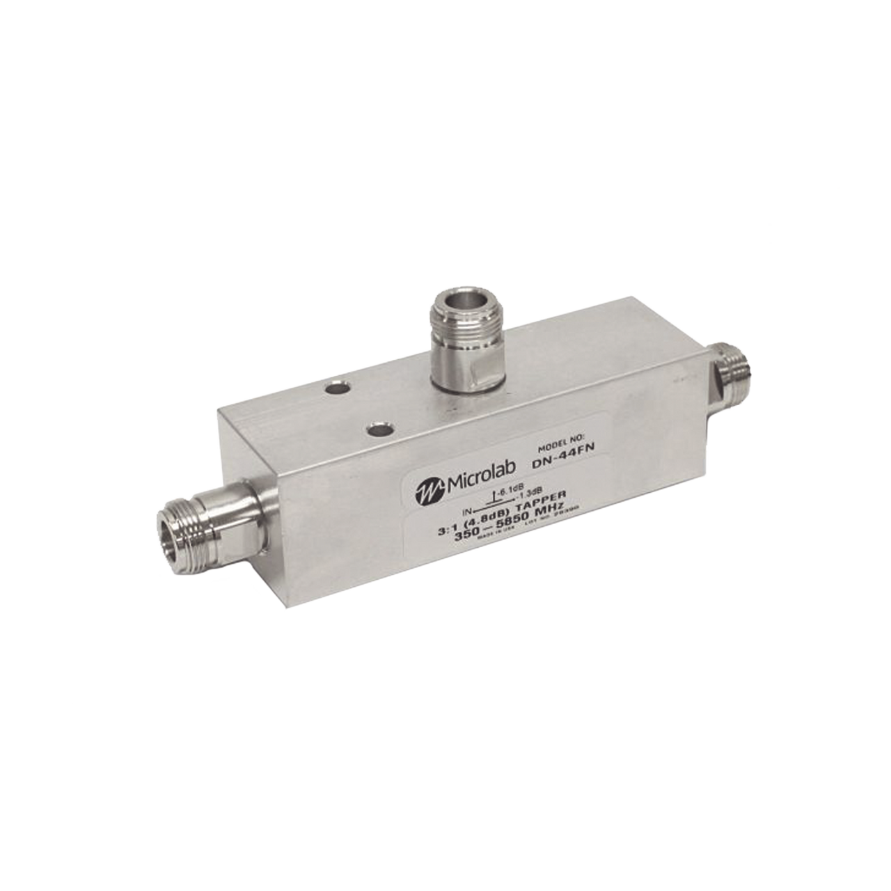 DN-34FN SEPARADOR 3dB (2:1) Tap 350-5930MHz 500W -161dBc TIPO N IP67 .