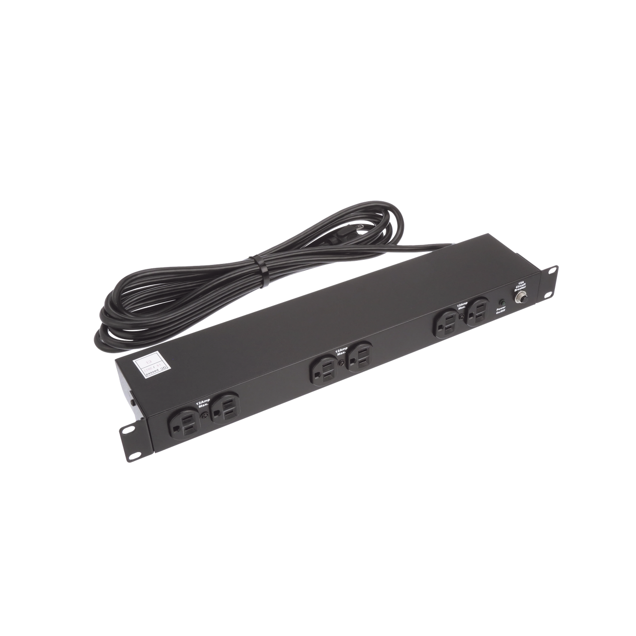 DP1N190615 PDU Básico de Montaje en Rack, Con 6 Salidas Frontales NEMA 5-15R,  Enchufe de Entrada NEMA 5-15P, de 19in, 1UR, 15 Amp, 120 Vca