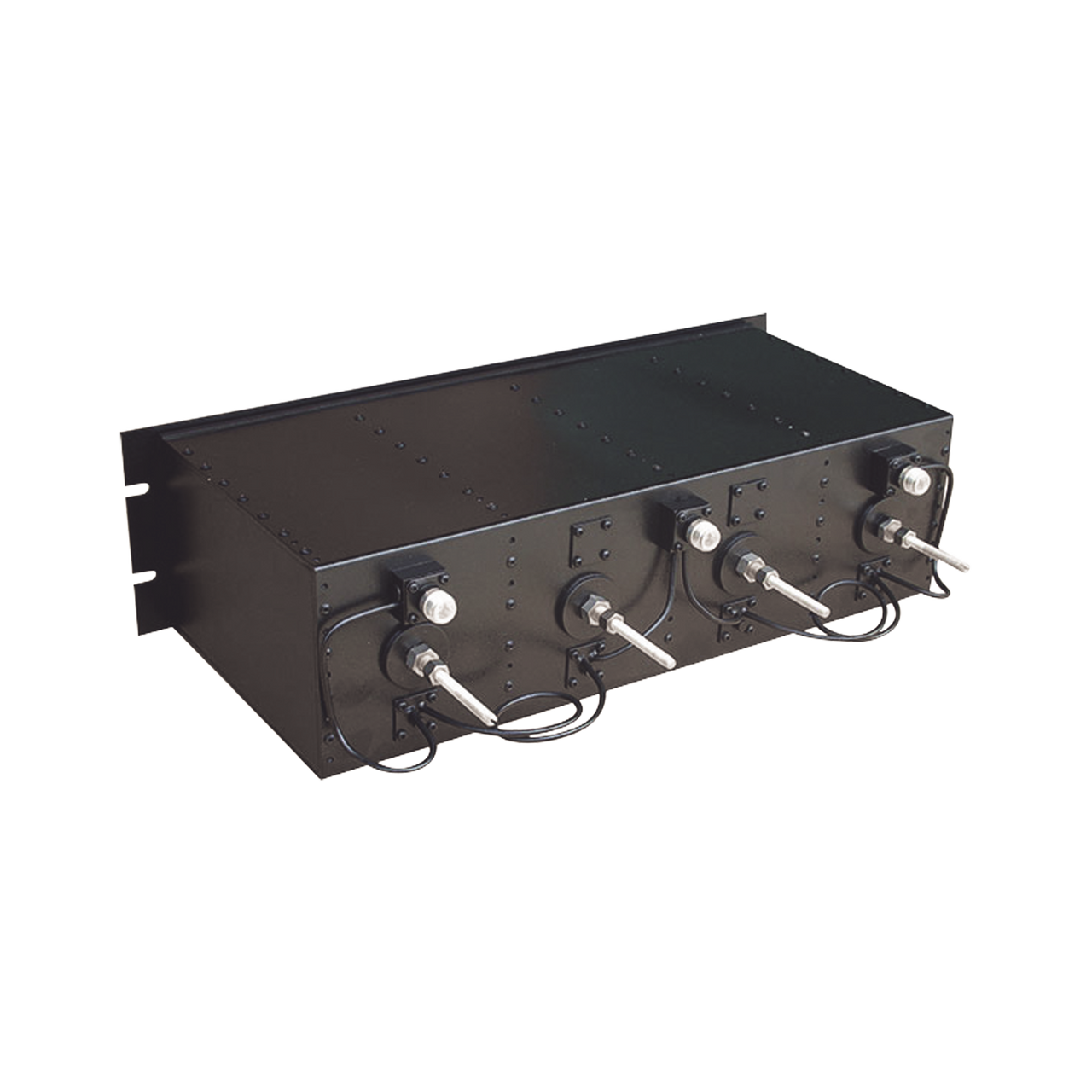 DSD-404-380 Duplexer Pasa Banda/Rechazo de Banda, UHF de 370-410 MHz, para montaje en Rack de 19 in, 50 Ohm, 4 Cavidades, 150 Watt, N Hembra.