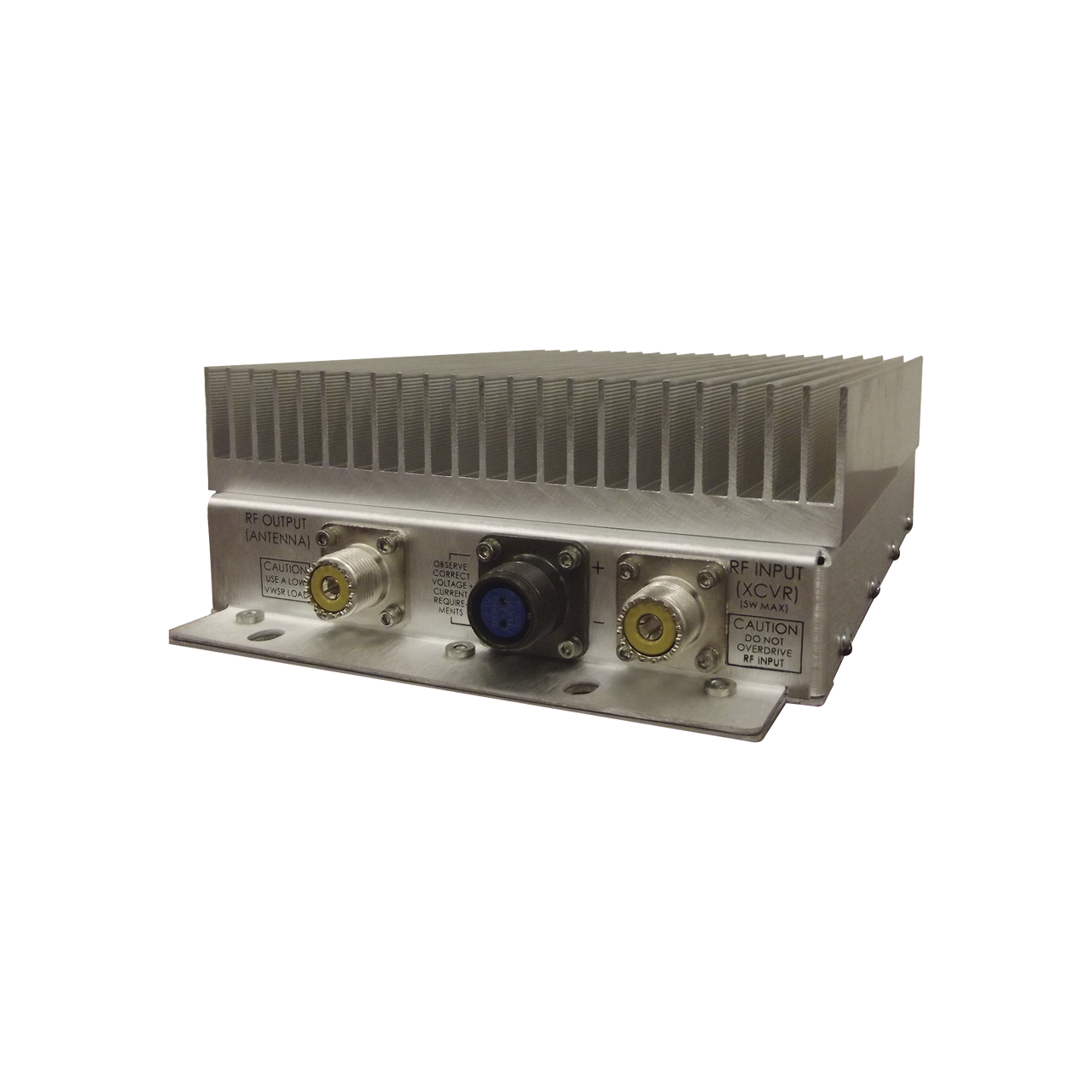 DSDTV-100-10 Amplificador Vehicular 136-174 MHz, Entrada 10-20W /Salida 100W, 18 Amp., UHF Hembras.