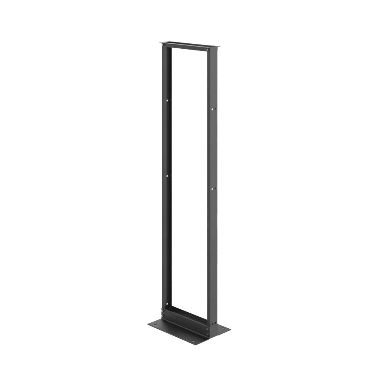 EDR19FM45U Rack de Dos Postes Estándar de 19 in, Rieles Numerados y Roscados #12-24, Fabricado en Aluminio, 45 Unidades de Rack, Color Negro