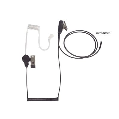 TXEHMAV2 Micrófono - audífono de solapa con tubo acústico transparente para TC-500/ 518/ 600/ 610/ 700 y radios GP300/ PRO2150/ P110/ GP350/ SP-10/ PRO3150/ EP450/ EP350/ MAG ONE / R2 / DEP250 con tubo acústico de PU (material flexible)