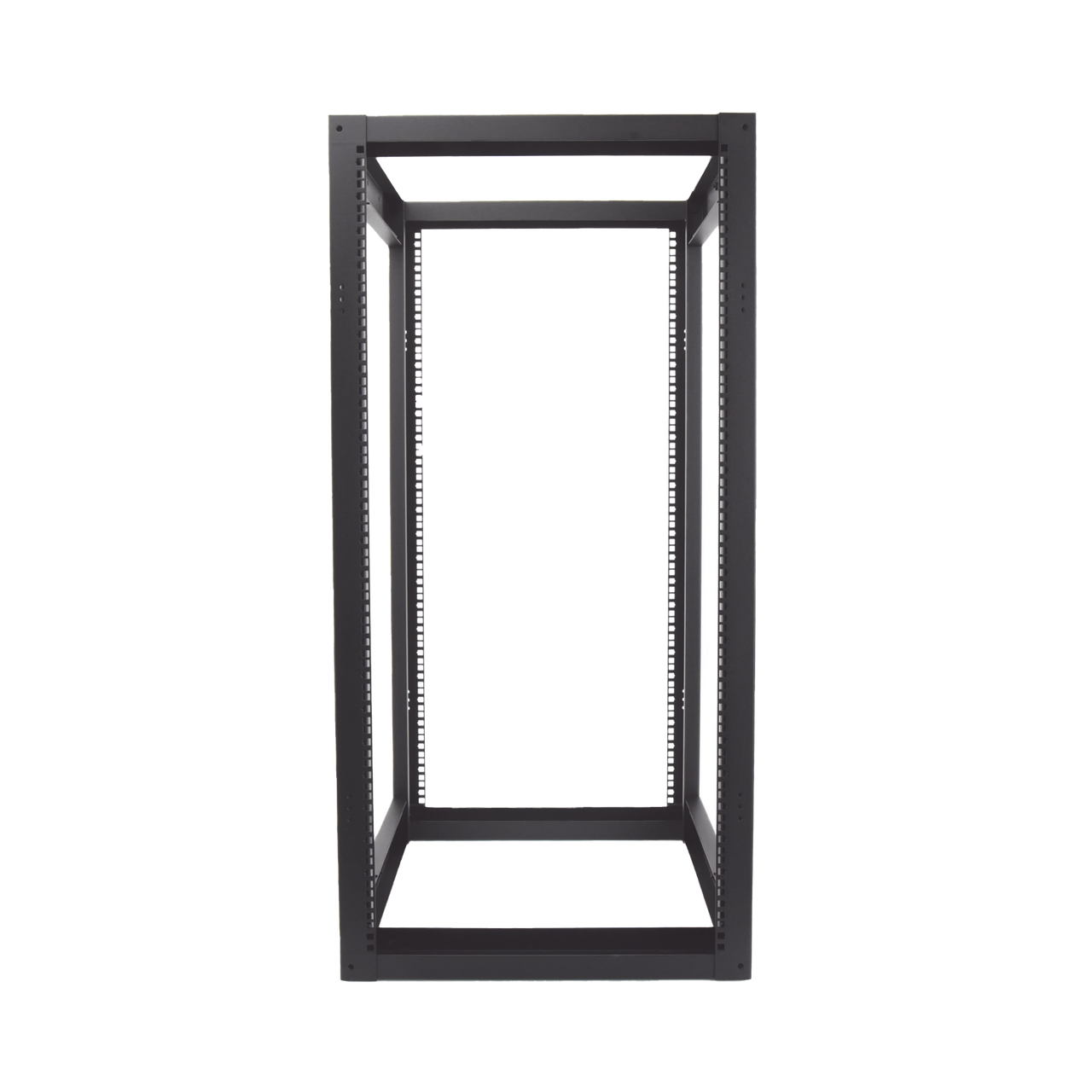 EI-QR-3224-R2 Rack Estándar 19 de 4 Postes, Acero, 24 Unidades, Profundidad Ajustable.