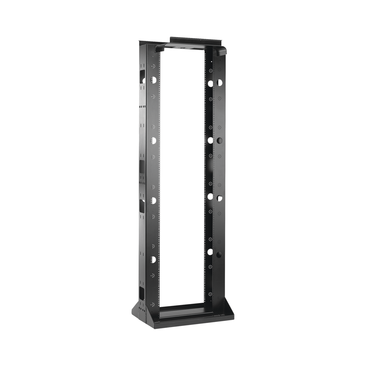 ESDR19FM45U Rack de 2 Postes Sísmico, Estándar de 19 in, Rieles Numerados y Roscados #12-24, Fabricado en Acero, 45 Unidades de Rack, Color Negro