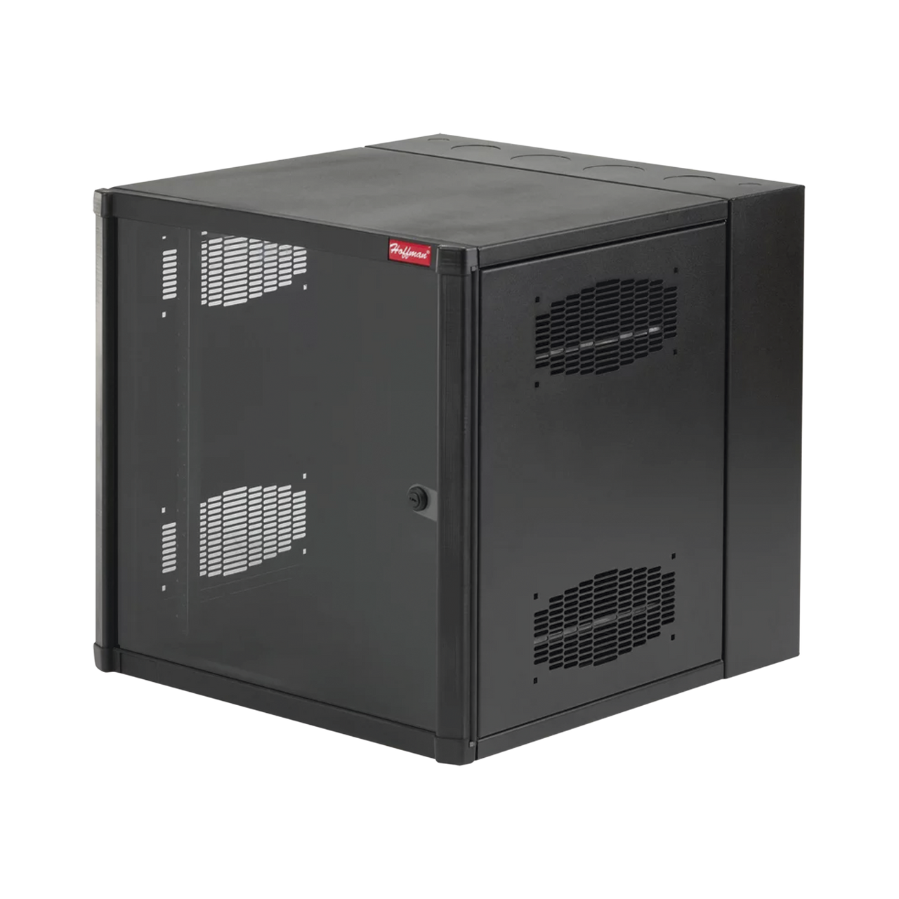 EWMW242425 Gabinete AccessPlus de Montaje en Pared de 19in, Rieles Numerados y Roscados #10-32, Puerta con Ventana de Seguridad, 600 mm de Ancho, 637 mm de Profundidad, 12 UR, Color Negro