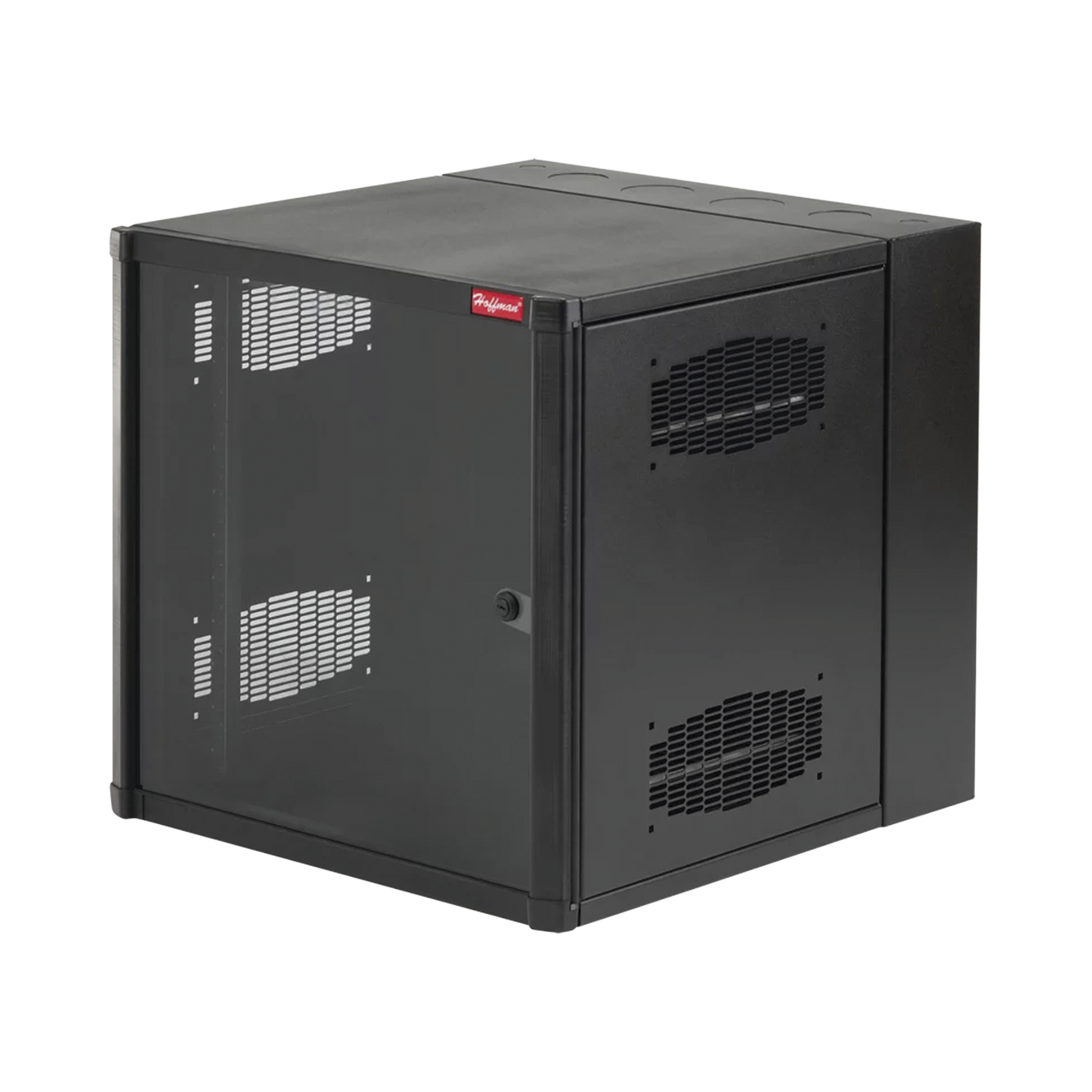 EWMW482425 Gabinete AccessPlus de Montaje en Pared de 19in, Rieles Numerados y Roscados #10-32, Puerta con Ventana de Seguridad, 600 mm de Ancho, 637 mm de Profundidad, 26 UR, Color Negro