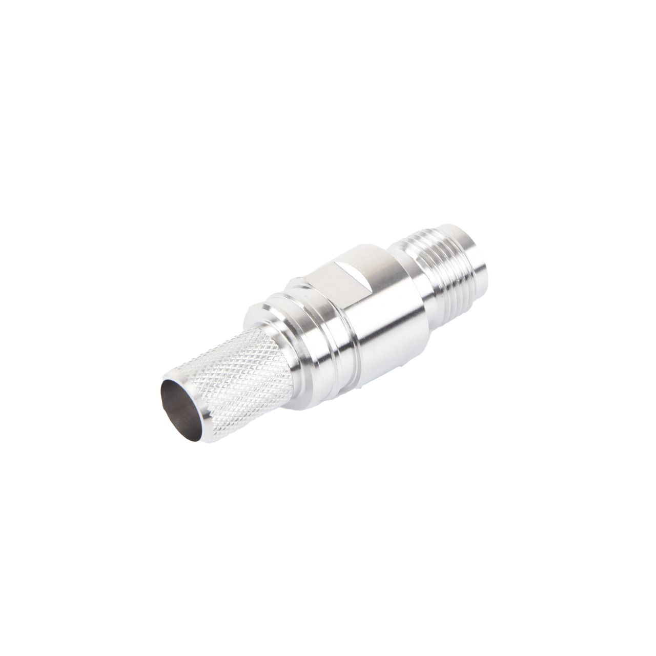EZ-400-TF-PL-X Conector TNC Hembra en Línea, Plegable Hex. con Pin Cautivo para cables Tipo RG-8/U, LMR-400