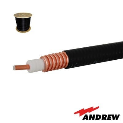 FSJ4-50B/1000 Cable coaxial HELIAX de 1/2, cobre corrugado, blindado, 50 Ohms, Carrete de 305 metros