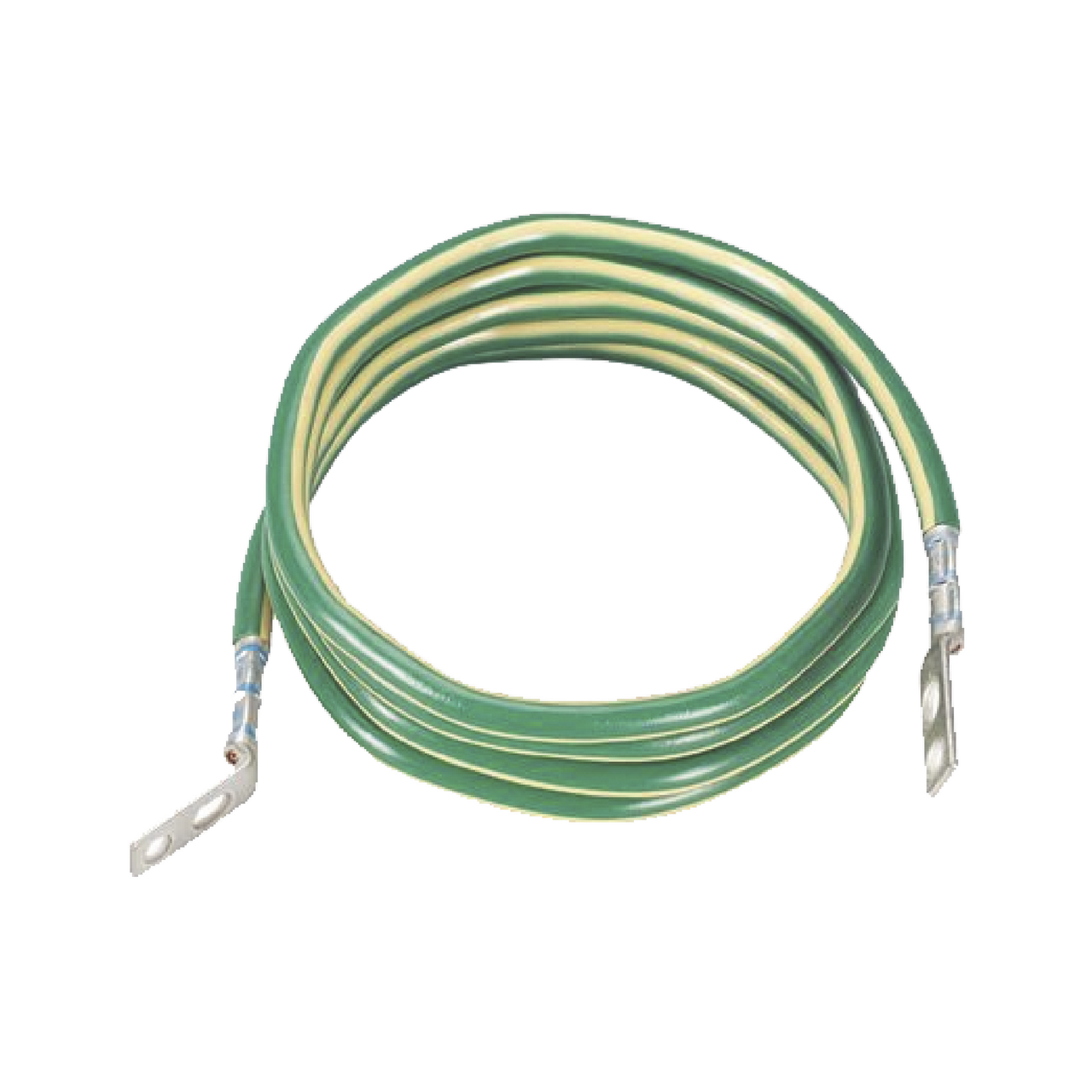 GJ672UH Jumper para Aterrizar Equipos, 6 AWG, con Terminal Doblada a 45 Grados, Para Conexión a Tierra y Terminal Recta Para Equipos, 1.8m de Largo