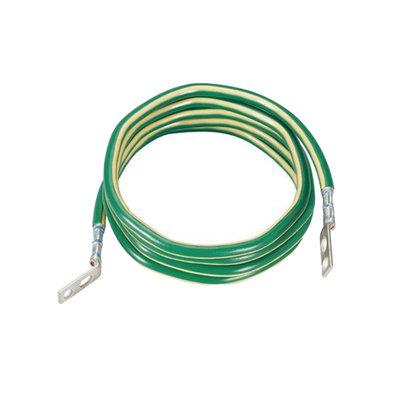 GJ696UH Jumper para Aterrizar Equipos, 6 AWG, con Terminal Doblada a 45 Grados (LCC6-14JAWH-L) Para Conexión a Tierra y Terminal Recta (LCC6 - 14JAW-L) Para Equipos , 2.4 m de Largo
