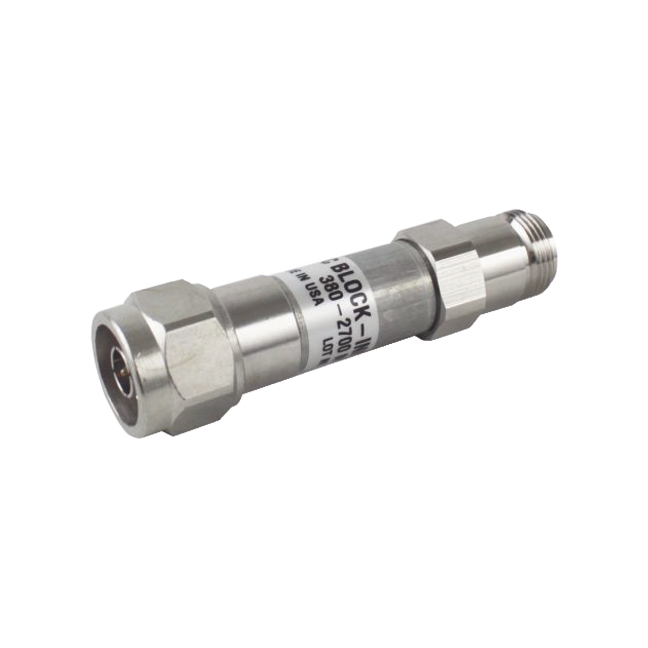 HR-20N BLOQUEADOR DE DC 250-2700MHz 500W/3kV -164dBc TIPO N IP65 .