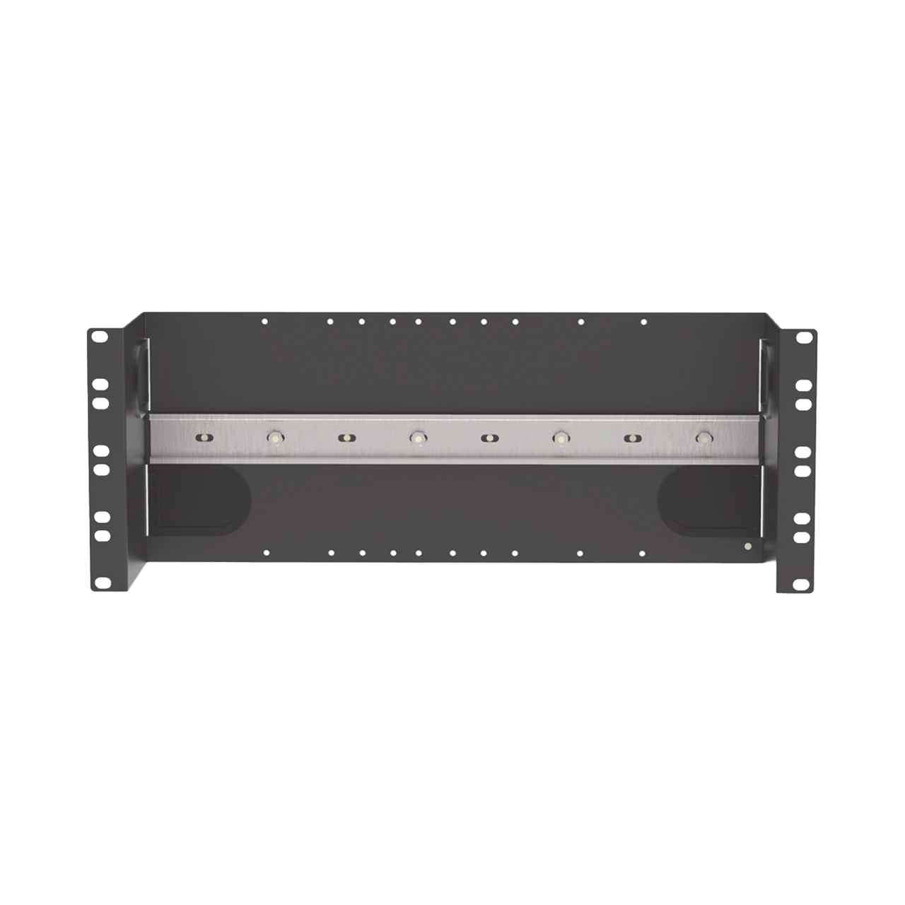 IABDIN4 Soporte Industrial Para Instalar Equipos de Montaje en Riel DIN, Para Racks o Gabinetes Estándar de 19in, de 4UR, Color Negro