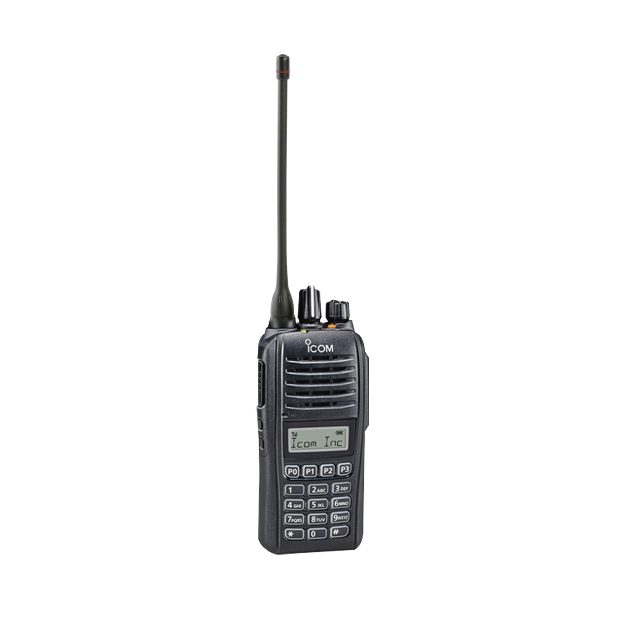 IC-F2100DT/31 Radio digital NXDN en la banda de UHF, rango de frecuencia 400-470MHz, sumergible IP67, analógico y digital, opera en sistemas trunking y convencional, 4W de potencia.