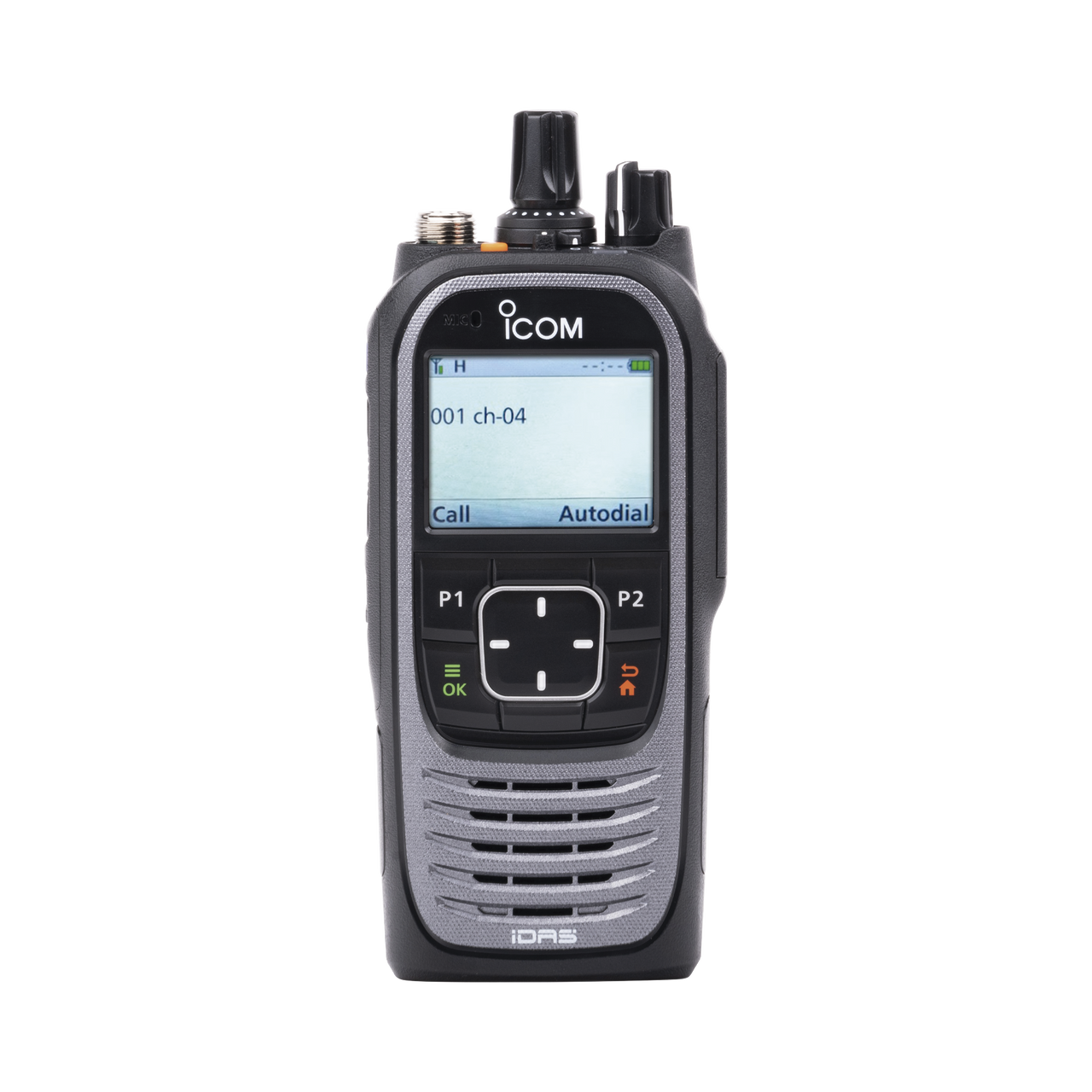 IC-F3400DS/11S Radio digital NXDN con pantalla a color en la banda de VHF, rango de frecuencia 136-174MHz, de 1024 canales, sumergible IP68, encriptación DES, GPS, bluethooth. no incluye cargador ni antena.