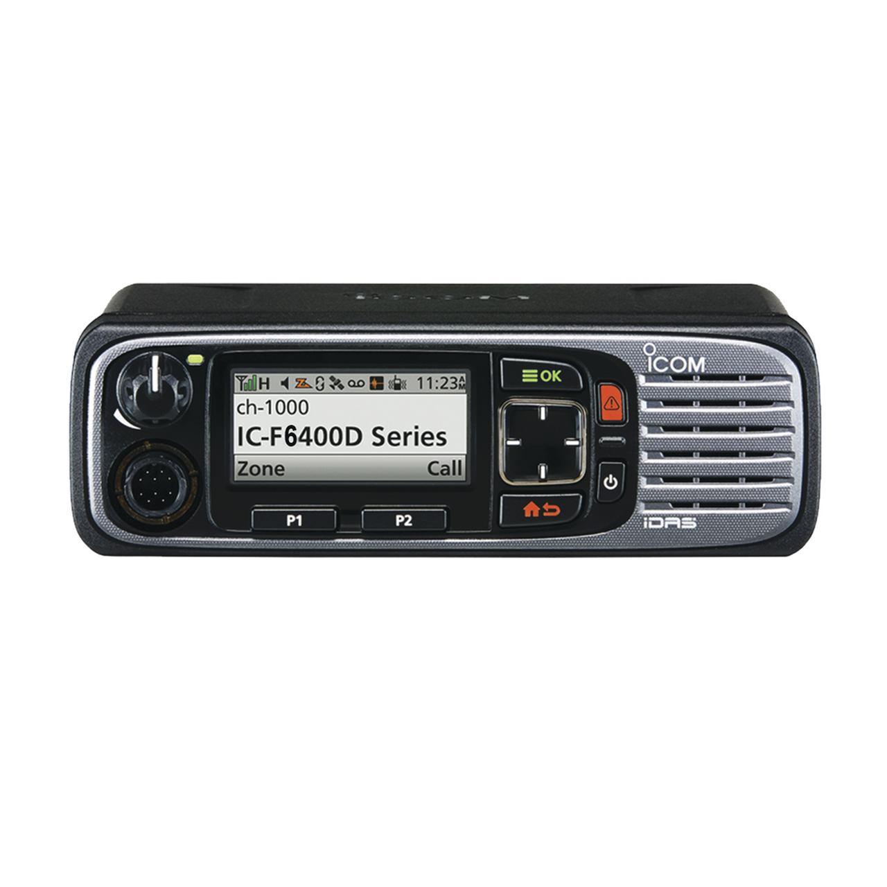IC-F5400D/01 Radio móvil digital con pantalla a color de 1024 canales, en rango de 136-174MHz, GPS, y bluethooth.Incluye micrófono, cable de corriente y bracket.