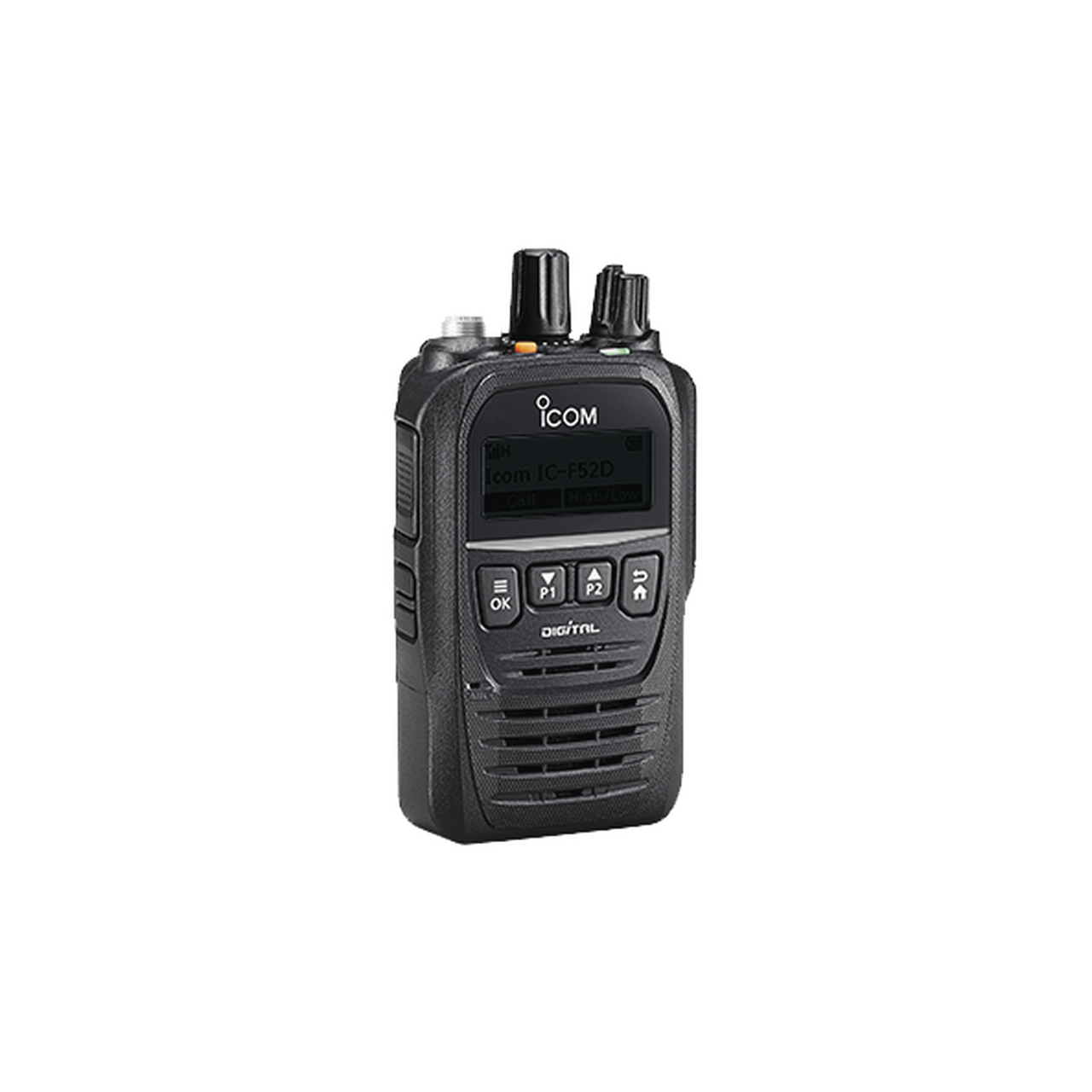 ICF62D/11S Radio digital NXDN con pantalla, en banda de UHF, rango de frecuencia 400-470MHz, con 512 canales, sumergible IP67, bluethooth, grabador de voz.