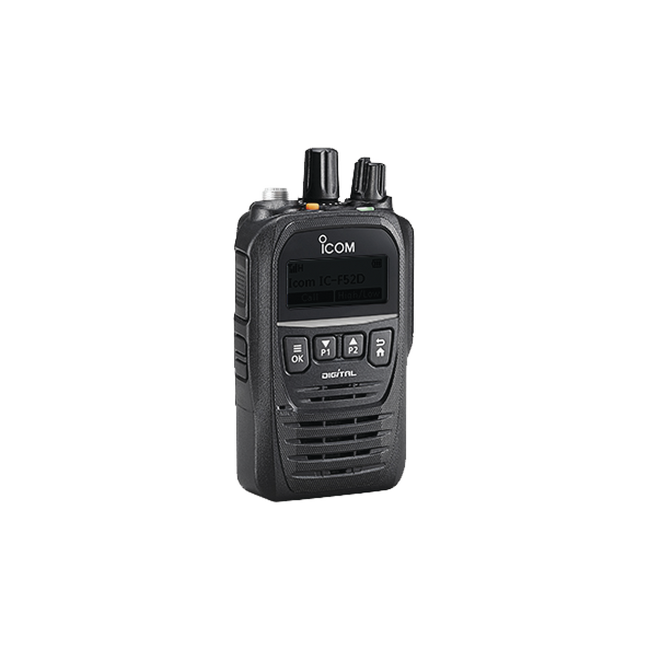 IC-F62DUL/11S Radio digital NXDN con pantalla IS, en banda de UHF, rango de frecuencia 400-470MHz, con 512 canales, sumergible IP67, bluethooth, grabador de voz.