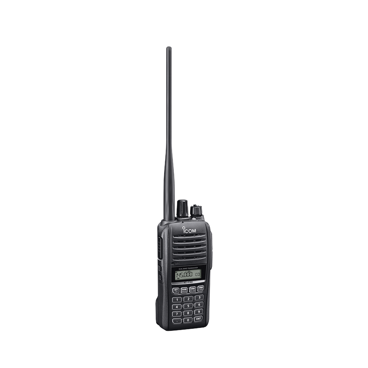 ICT10 Radio portátil doble banda VHF/UHF, con 5 W de potencia de RF en ambas bandas.