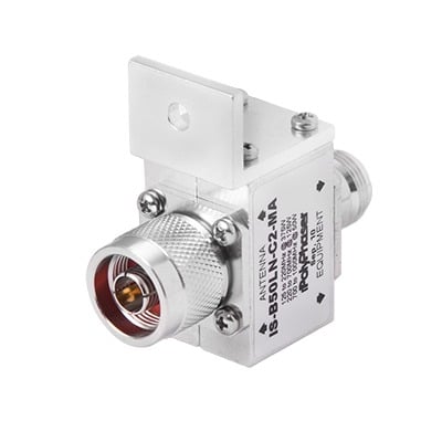 IS-B50LN-C2-MA Protector RF Coaxial Para 10 a 1000 MHz Con Ceja Frontal Con Conectores N Macho y N-Hembra, 50 ?