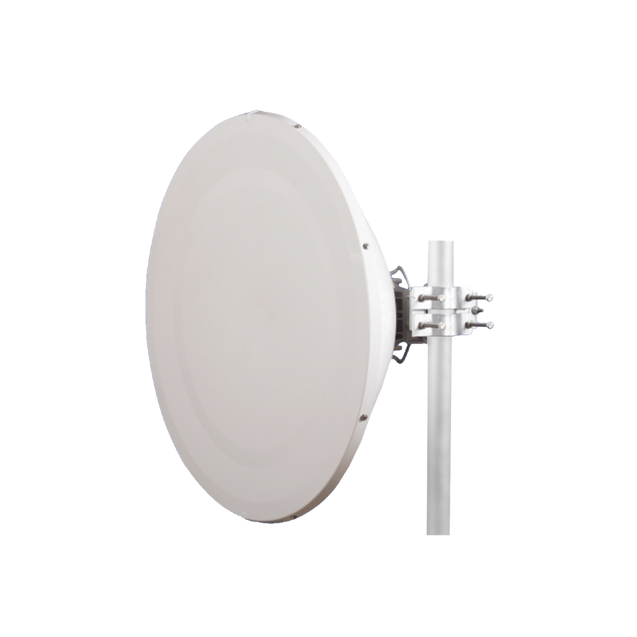 JRC35DMCB5X Antena direccional Alto Rendimiento / Parábola profunda para mayor aislamiento al ruido /4 ft / Guía de onda  para radio B5x y C5x / Ganancia de 35 dBi / Soporte de acero inoxidable / Polaridad en 90 ° y 45 ° / Incluye montaje.