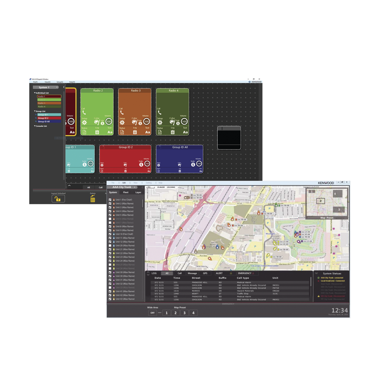 KAS-20-K2 Software de despacho y localización GPS para KENWOOD digital (versión DEMO para 30 días)