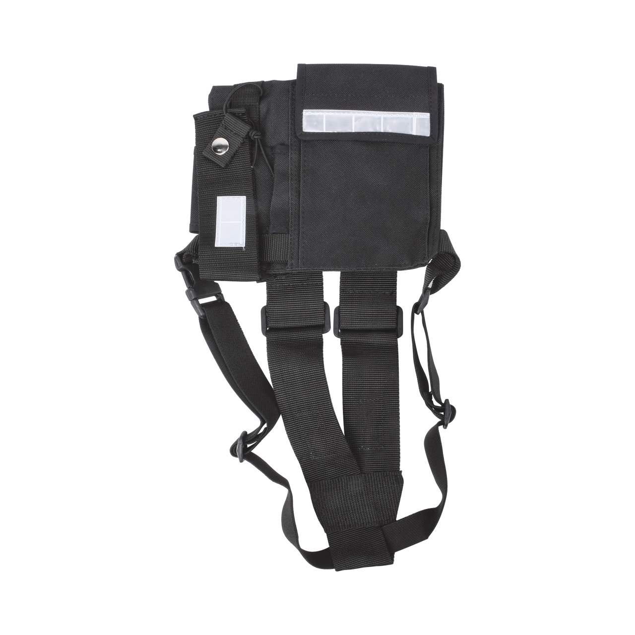 KCPP-SLG Pechera Universal sin logo con soporte para radio y bolígrafo más bolsa con cinta adherente para su seguridad.