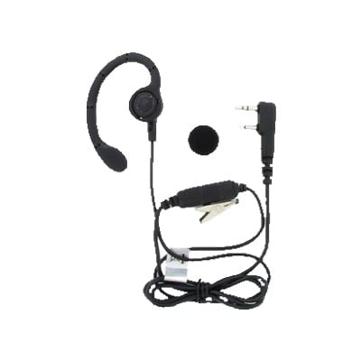 KHS-31 Micrófono de solapa con audífono estilo gancho NX-1200 NX-1300 NX-3220 NX-3320 NX-240 NX-340 TK-2312 TK-3312 TK-2402 TK-3402 TK-2000 TK-3000 TK-3230