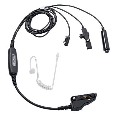 KHS-12BL Micrófono con Audífono 3 Cables color negro (IS) P/ NX-5200 NX-5300 NX-200 NX-300 NX-3200 NX-3300 TK-480