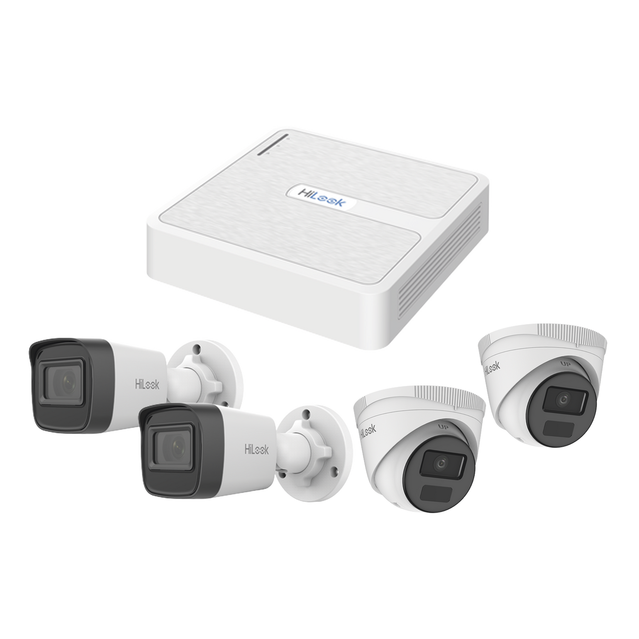 KIPH2B2D/2MP Kit IP 2 Megapixel / NVR de 8 Canales con 8 Puertos PoE / 2 Cámaras IP Bala para Exterior / 2 Cámaras IP Domo para Exterior
