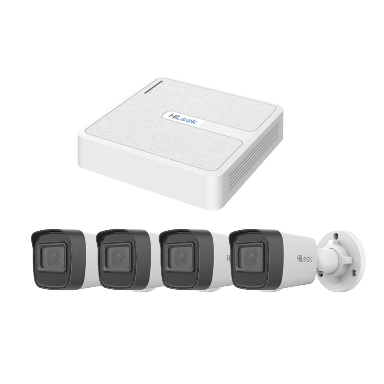 KIPH4B/2MP Kit IP 2 Megapixel / NVR de 8 Canales con 8 Puertos PoE  / 4 Cámaras IP Bala para Exterior