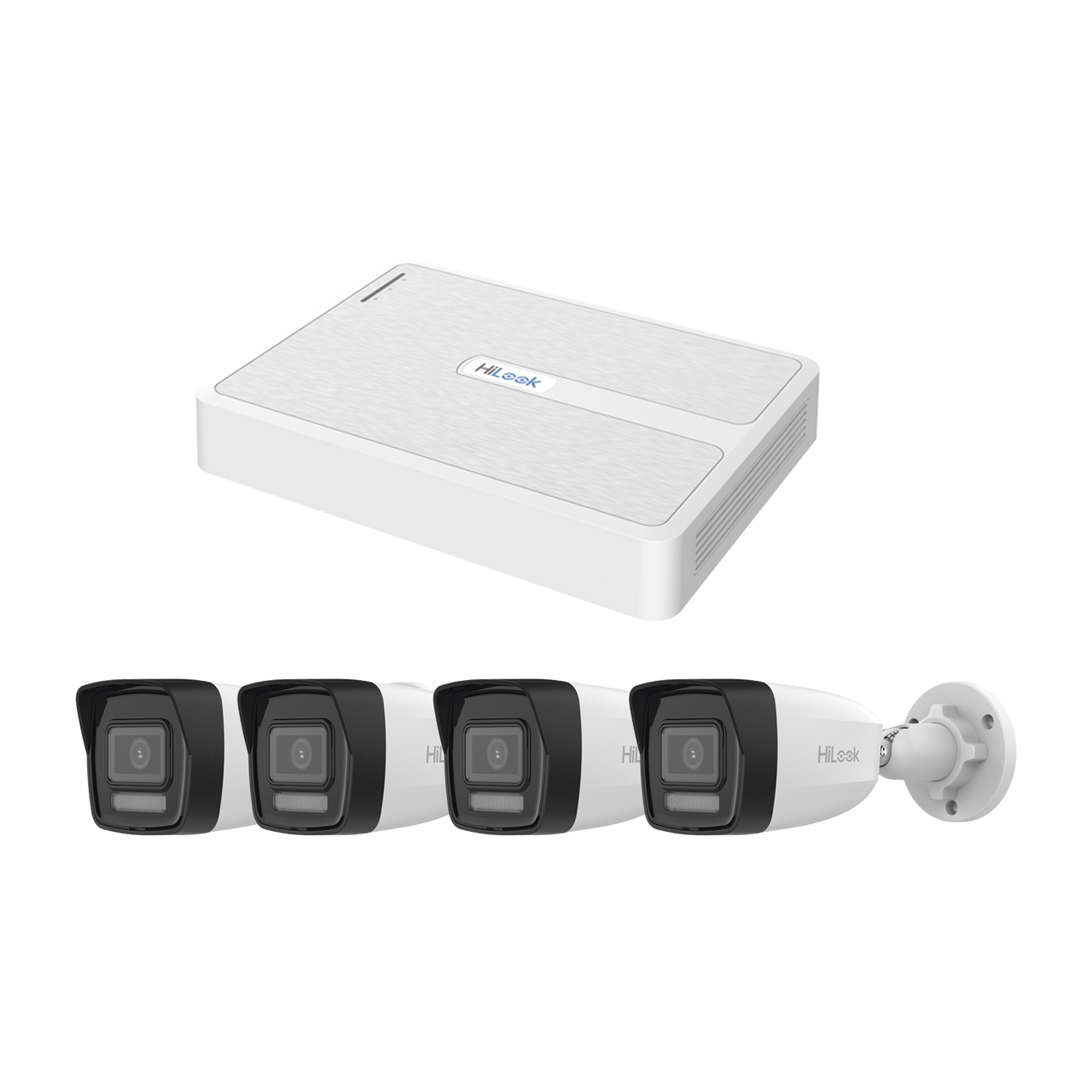 KIPH4B4MP/A Kit IP 2 Megapixel / NVR de 8 Canales con 8 Puertos PoE / 4 Cámaras IP Bala para Exterior / Micrófono Integrado