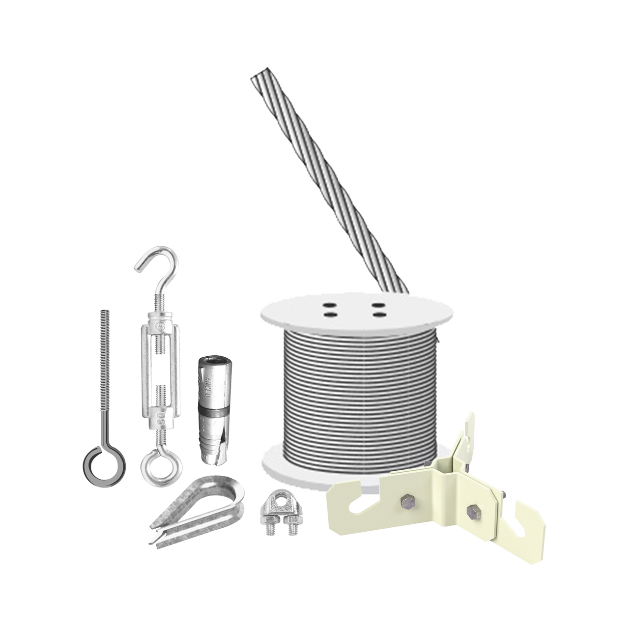 KIT-RET-3M Kit  de Sujeción de Mástil de 3 Metros a Piso de Concreto.