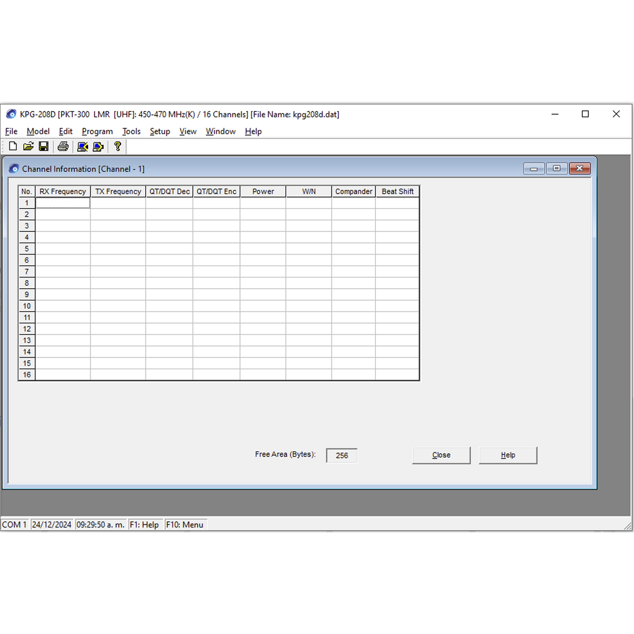 KPG-208-DK Software de programación para radios PKT-300