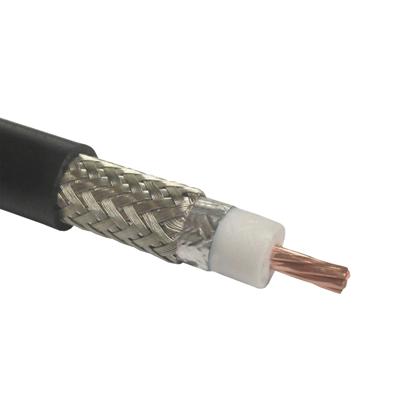 LMR400UF Cable Coaxial 50 Ohm, tipo RG-8 Ultra Flexible, Cobre Trenzado de Núcleo, Cinta de Aluminio y Malla de Cobre Estañado para el Blindaje, Velocidad de Propagación de 83%, Polietileno.