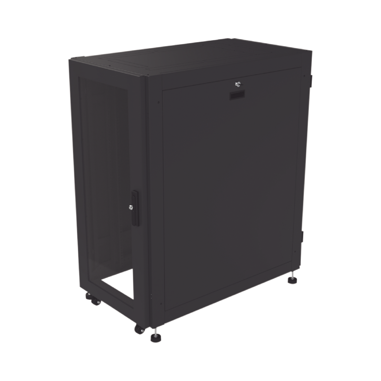 LP-60100-24U-R2 Gabinete Profesional para Telecomunicaciones de 24UR, 600 mm de Ancho x 1000 mm de Profundidad, Se envía el Gabinete Armado.