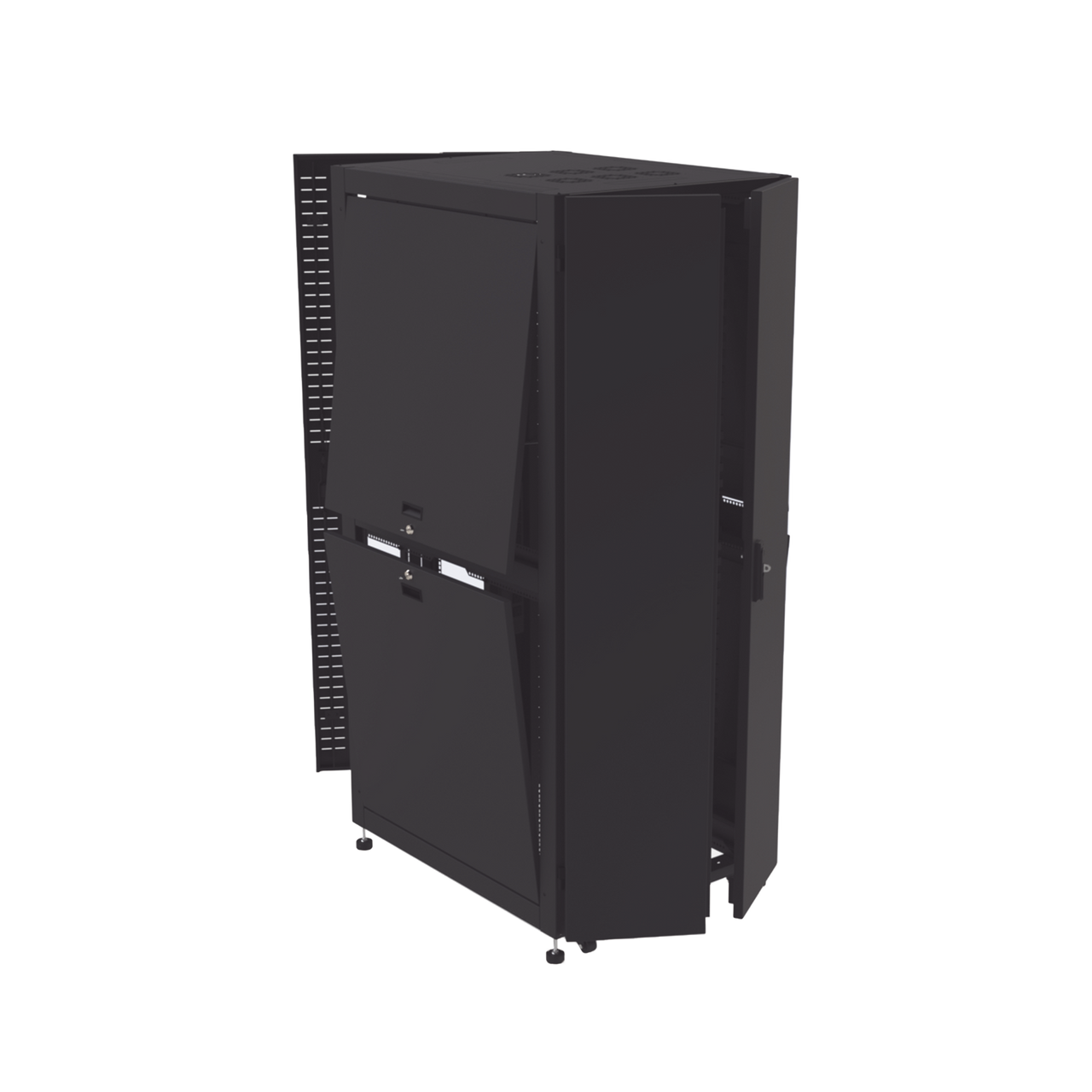 LP-80100-42UR2 Gabinete para Telecomunicaciones Rack Estándar de 19, 42UR, 800 mm Ancho x 1000 mm Profundidad. Fabricado en Acero, Se envía el Gabinete Armado.