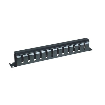 LPCM-04 Organizador de Cables Horizontal de 1U para Rack de 19 con Cubierta Metálica