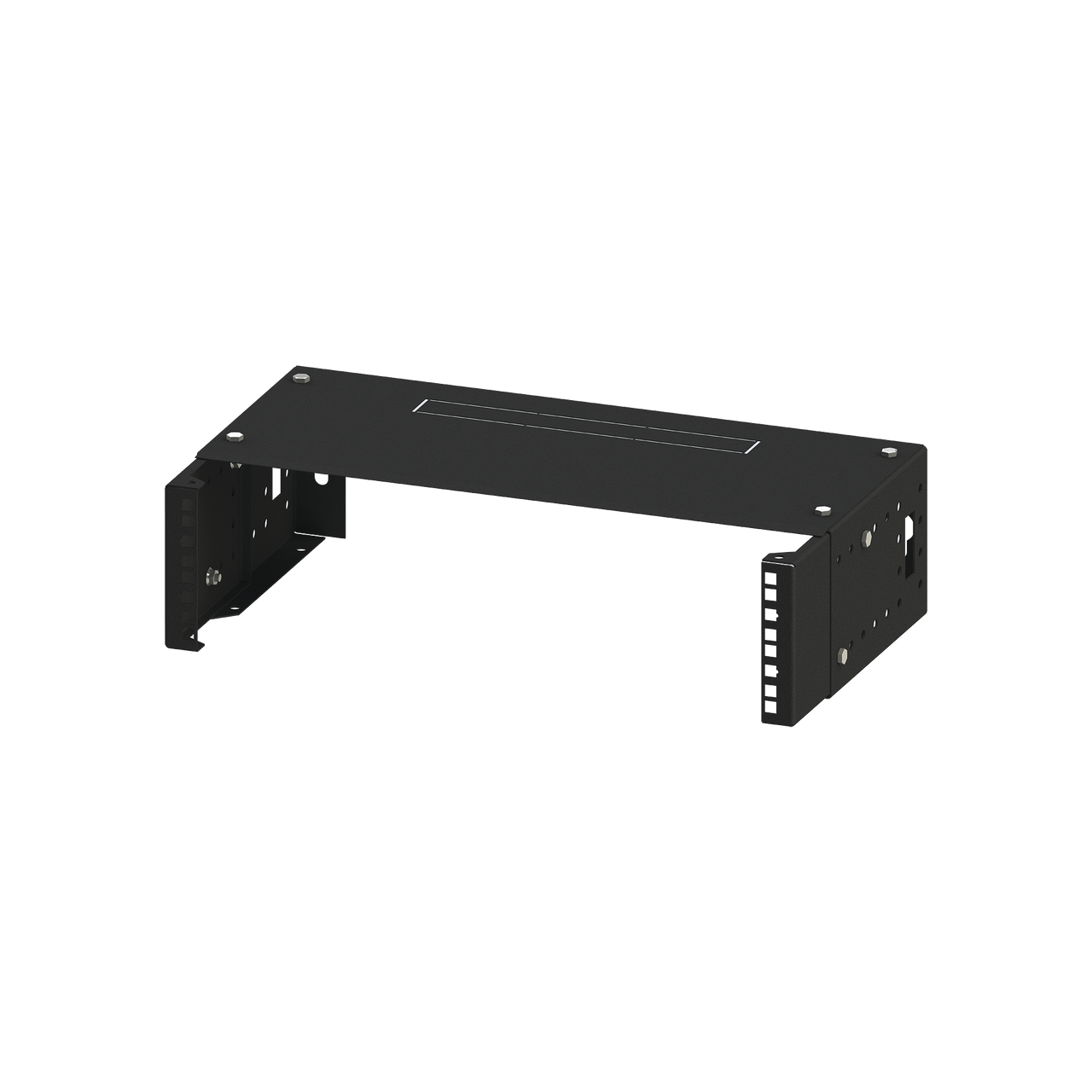 LP-REP-1202.5 Rack Abierto de montaje en Pared, de 19in,  Profundidad Ajustable (8 a 12) de 2.5  Unidades de rack, con Capacidad de Crecimiento.