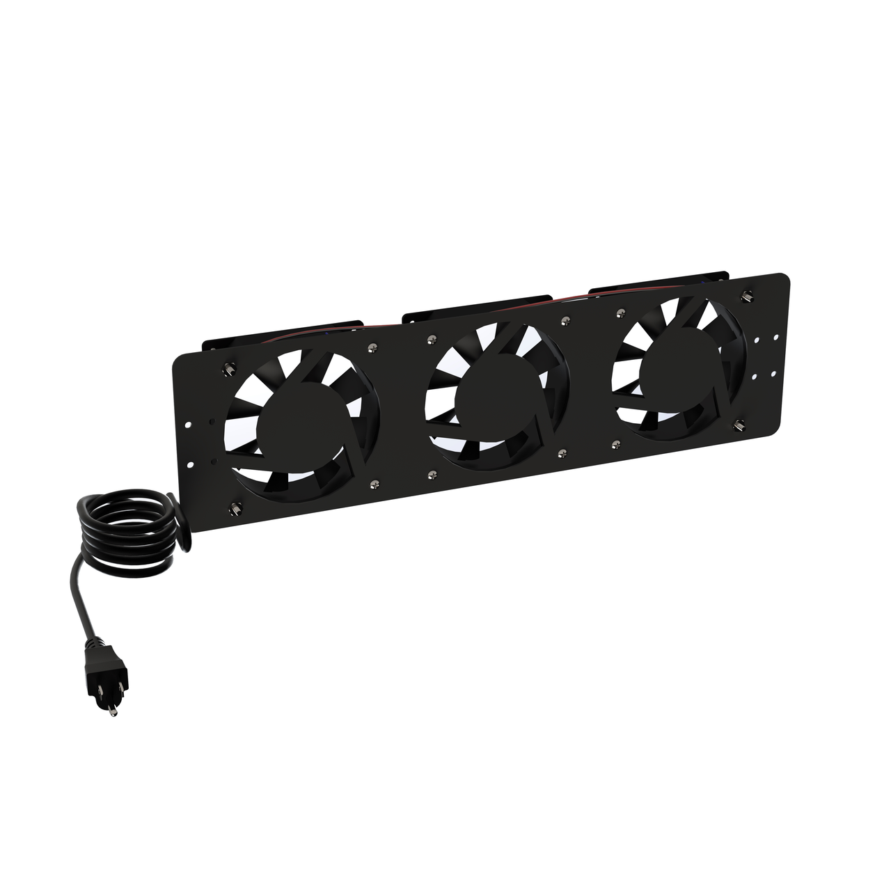 LPVENT03BASIC Kit de 3 Ventiladores 110 Vca (12 x 12 cm) con Clavija para Gabinete de Piso