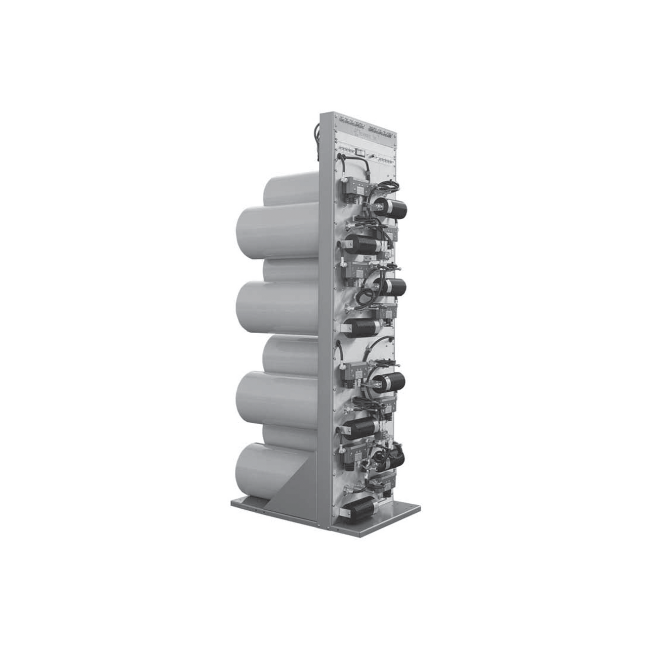 M101-450-10TRM Combinador en Rack 24, 400-512 MHz, 10Can.(10Dia.) 250 KHz Tx-Tx, Monitor/Pot. 150 Watt, N Hembras.