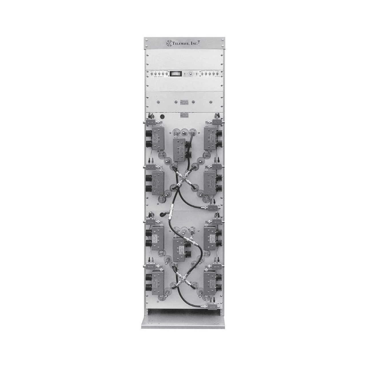 M108-760-4TRM Combinador Panel en Rack 19 de 746-806/ 800-869 MHz, 4 Canales (8 Diam.), 250 kHz, 150 Watt, N Hembras.