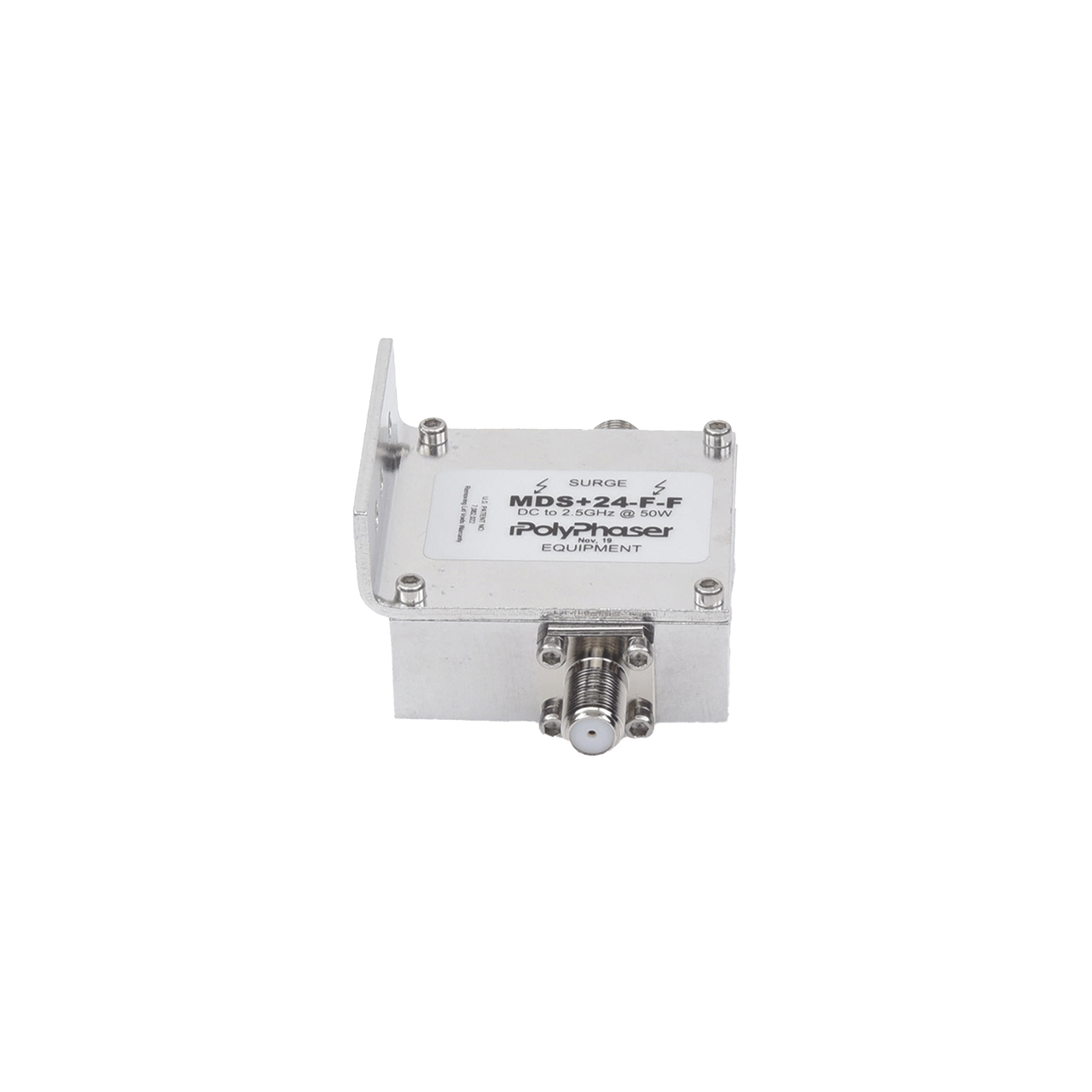 MDS24FF Protector RF Coaxial A 75 Ohms +24VDC Con Conector F Hembra De 300 MHz - 2.5 GHz