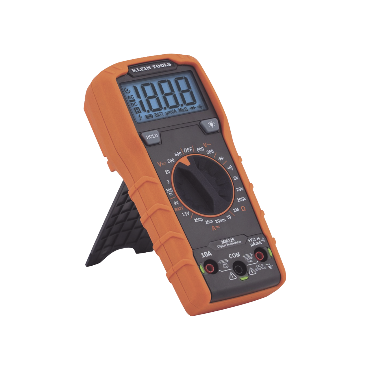 MM325 Multímetro Digital con Selección Manual Rango 600V CAT III con Protección de Alerta LED del Cable de Prueba