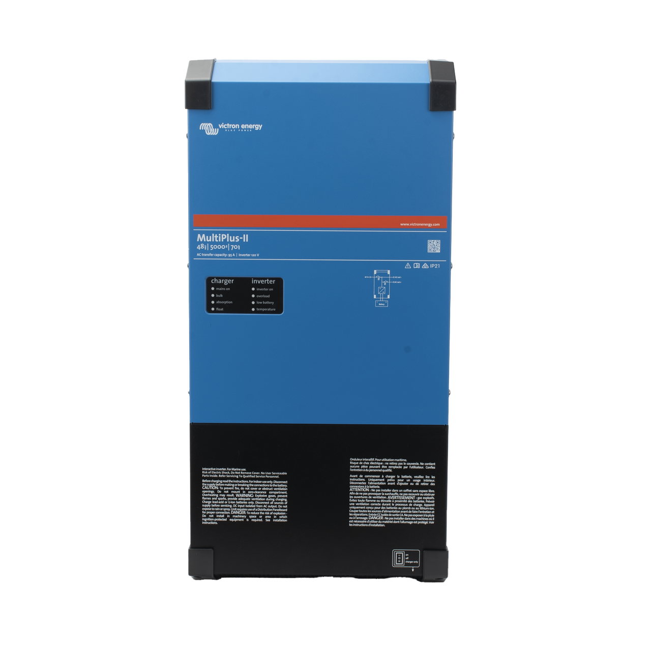 MPII48/5000SP MultiPlus-II 48/5000/70-95 / Inversor Cargador de Onda Pura / Entrada 48 Vcc / Salida 4000 W 120 Vca  60 Hz