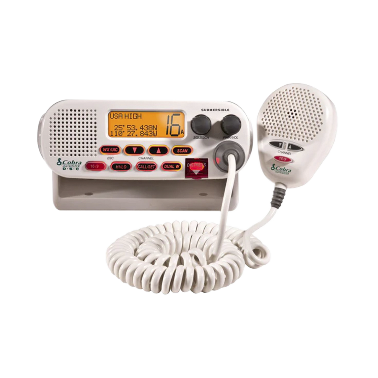 MRF45D Radio móvil marino VHF clase D con canales Internacionales, de Canadá y Estados Unidos