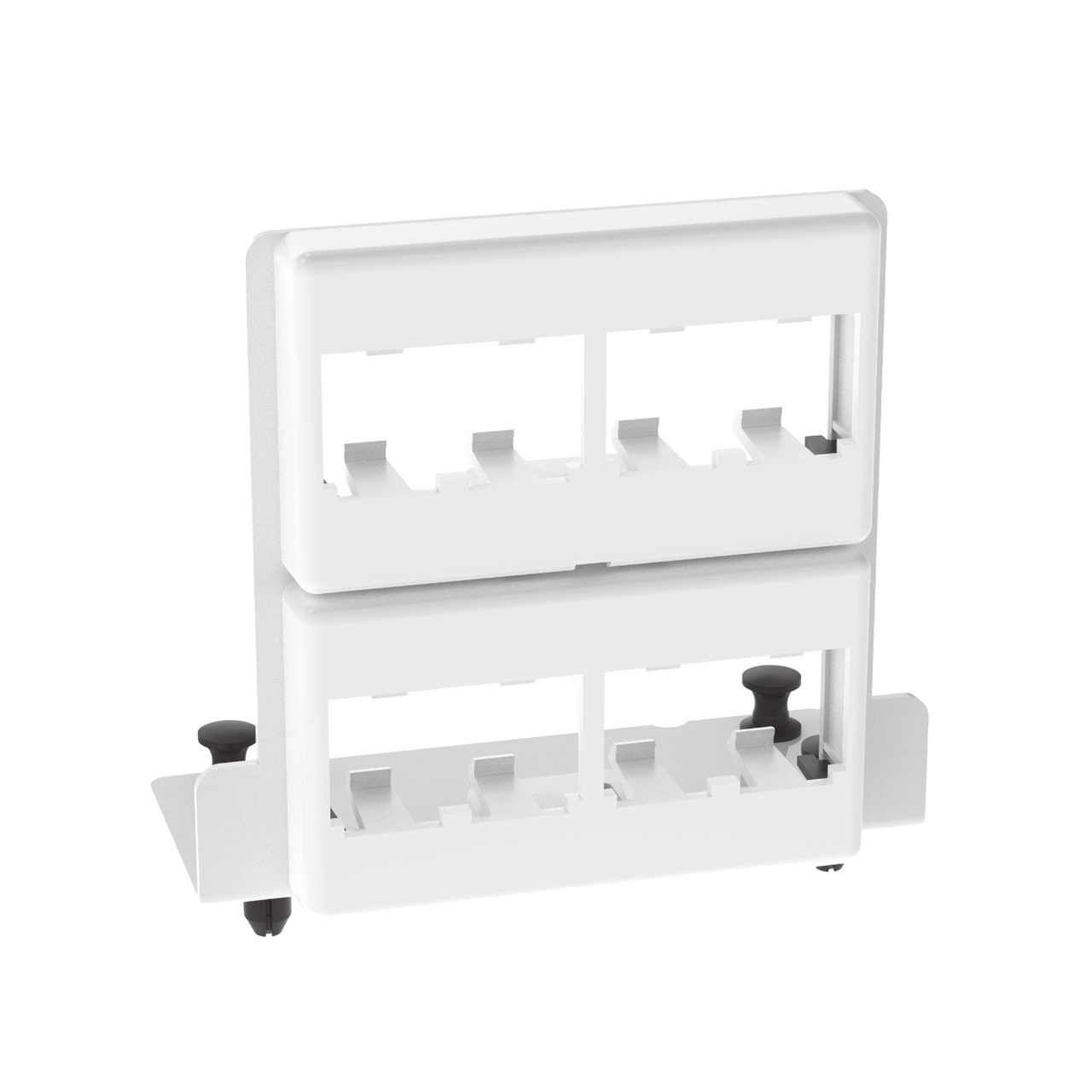 MS8PPB Patch Panel de 8 Puertos Mini-Com, Para Uso con Gabinetes Multipropósito, de Instalación a Presión, Color Blanco