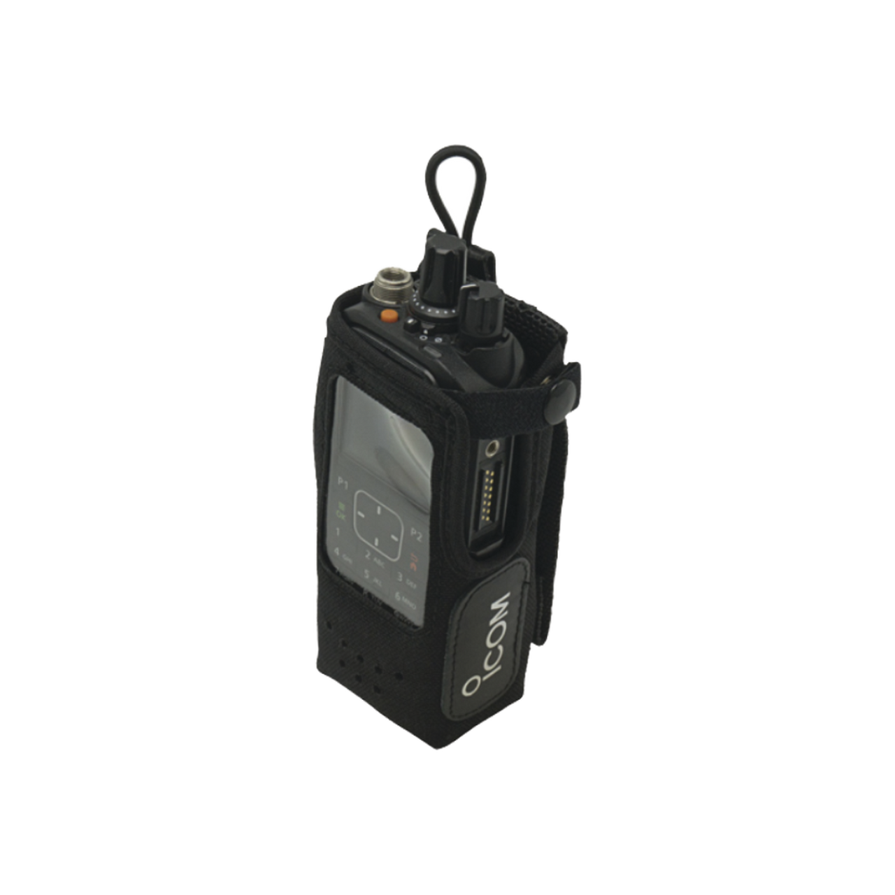 NC-F1035C Funda de nylon con clip metálico para radio ICF3400/4400DS con display sin teclado DTMF