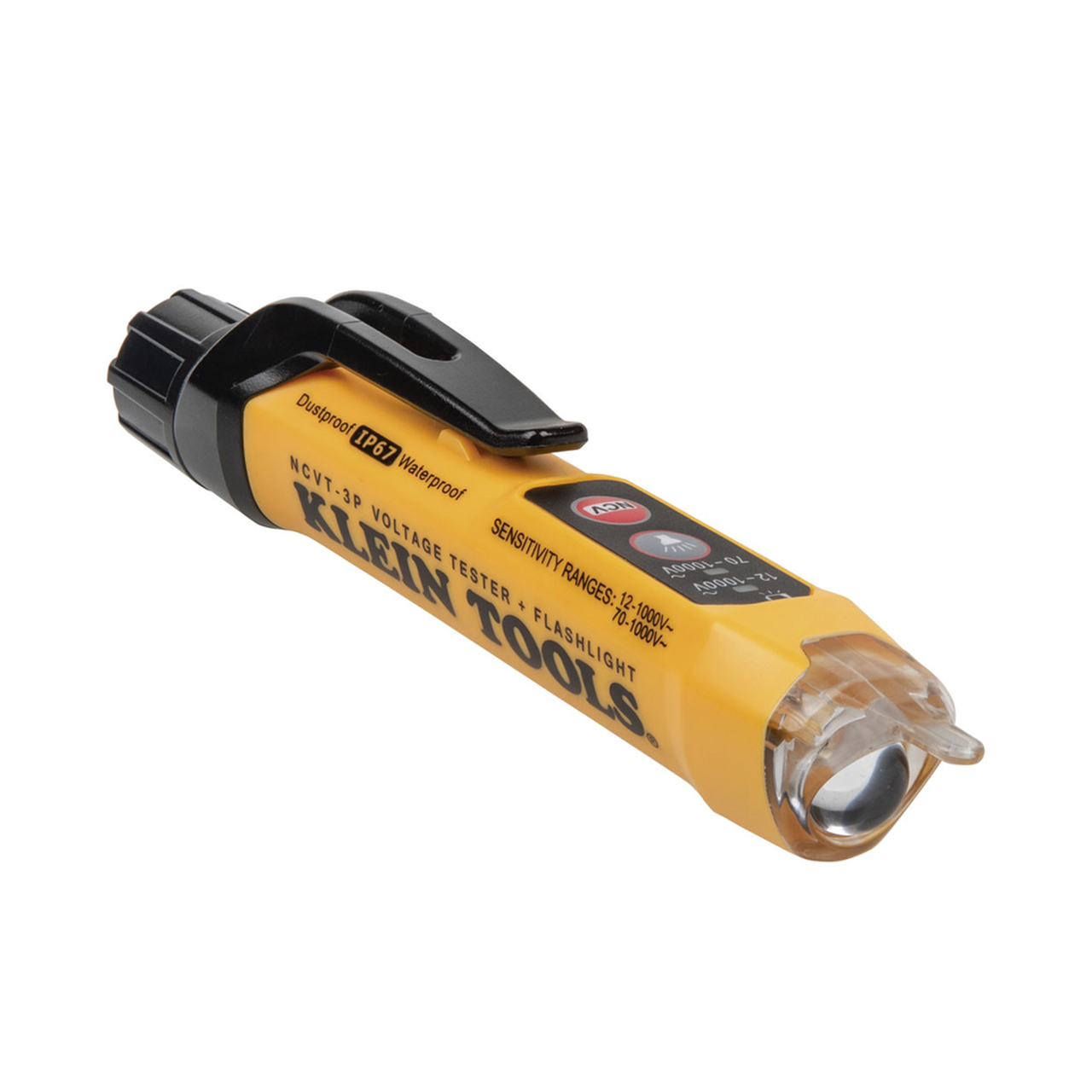 NCVT3P Detector de Voltaje sin contacto de doble rango, de 12 - 1000 V CA con linterna.